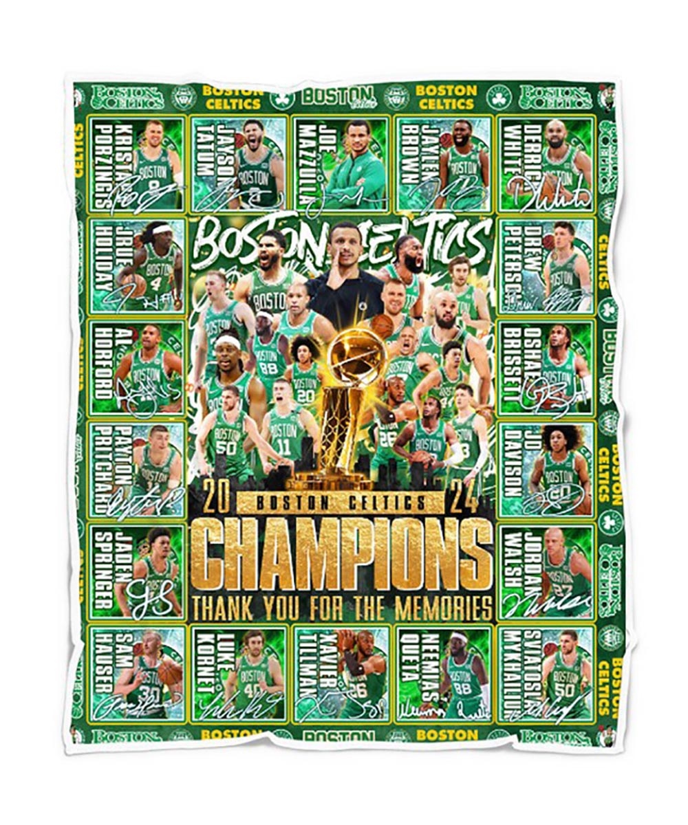 Boston Celtics Champions Thank You For The Memories Quilt Fleece Blanket Boston Celtics Champions Thank You For The Memories Quilt Fleece Blanket