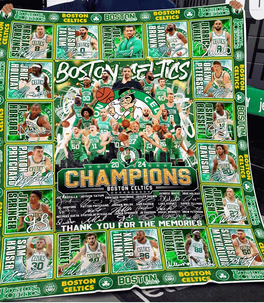 Boston Celtics Nba Finals Champions 2024 Quilt Fleece Blanket Boston Celtics Nba Finals Champions 2024 Quilt Fleece Blanket