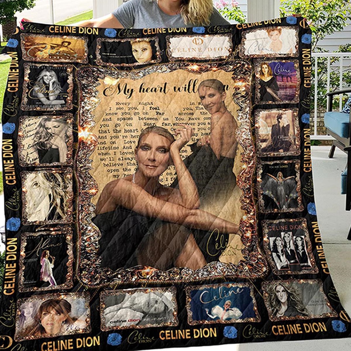 Celine Dion My Heart Will Go On Quilt Fleece Blanket