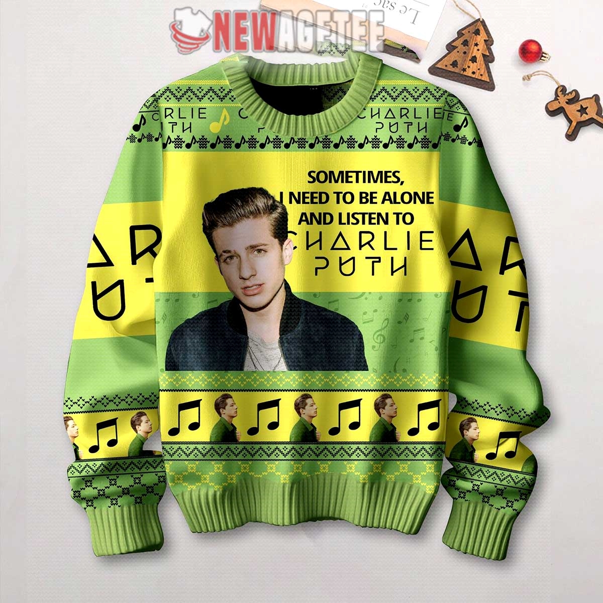 Charlie Puth Need To Be Alone Ugly Christmas Sweater