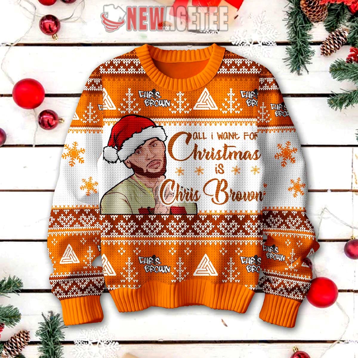 Chris Brown Is All I Want For Ugly Christmas Sweater