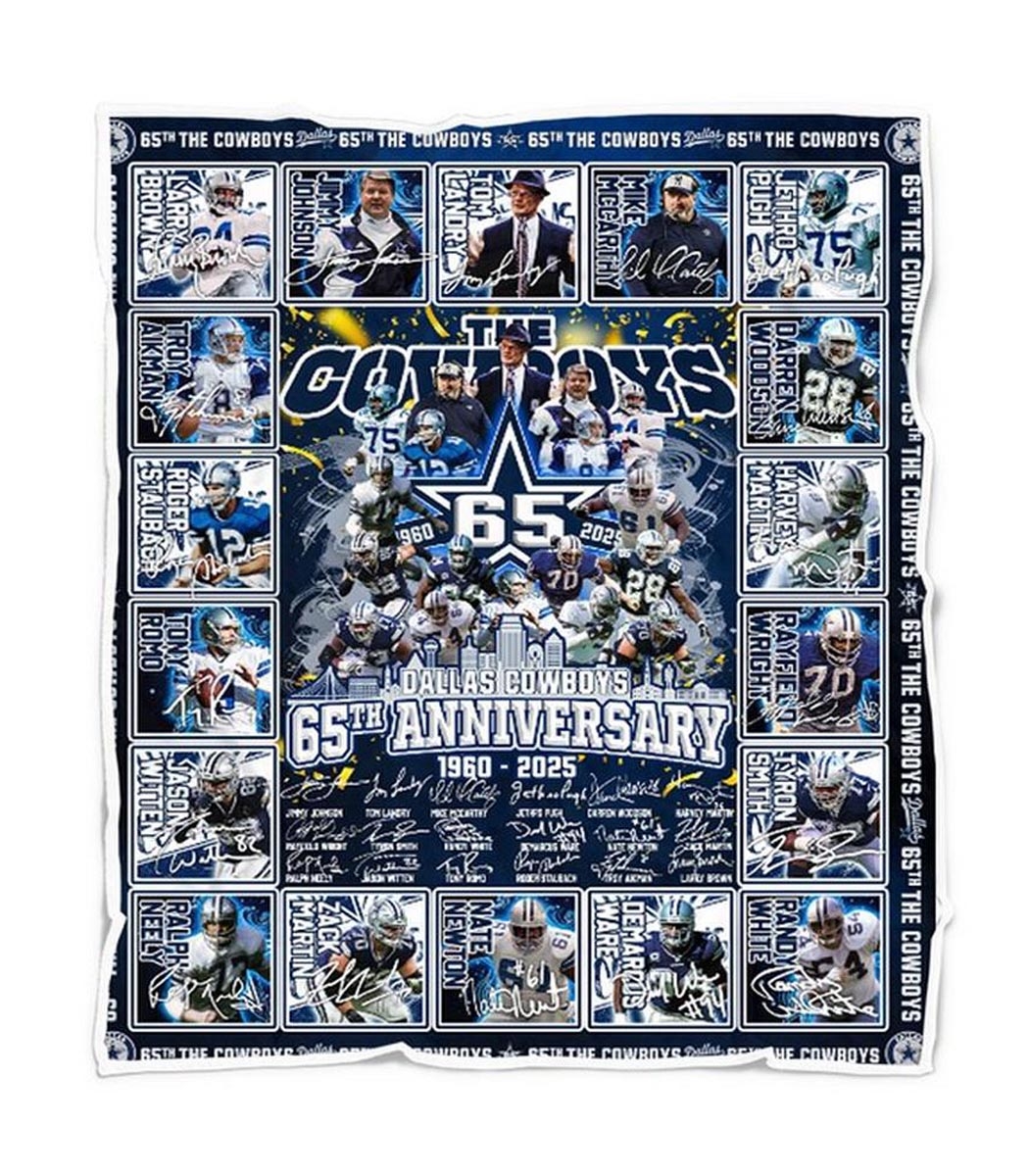 Dallas Cowboys The Cowboys 65th Anniversary 1960 2025 Quilt Fleece Blanket