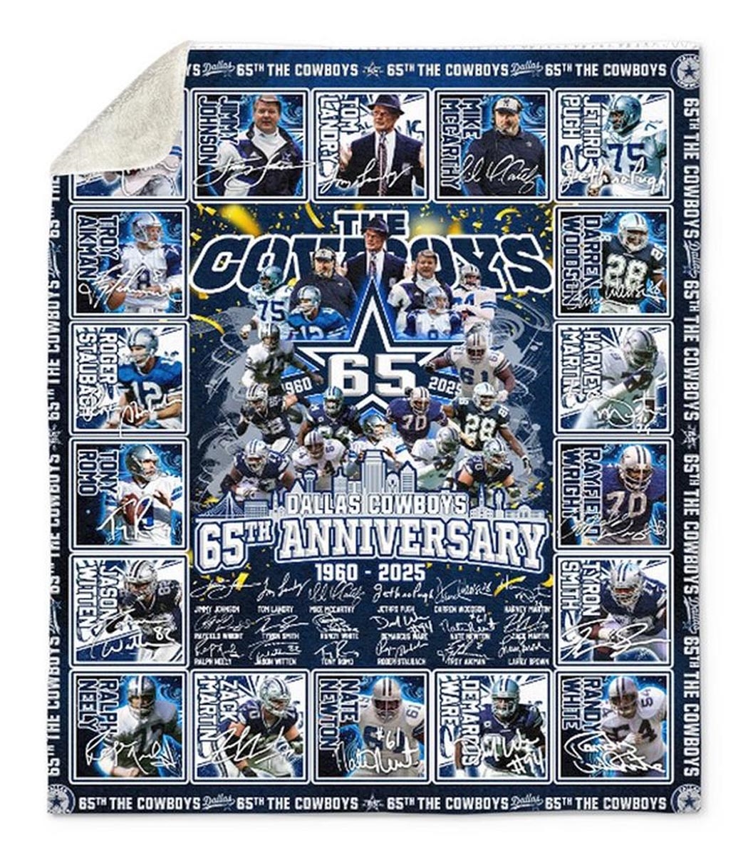 Dallas Cowboys The Cowboys 65th Anniversary 1960 2025 Quilt Fleece Blanket