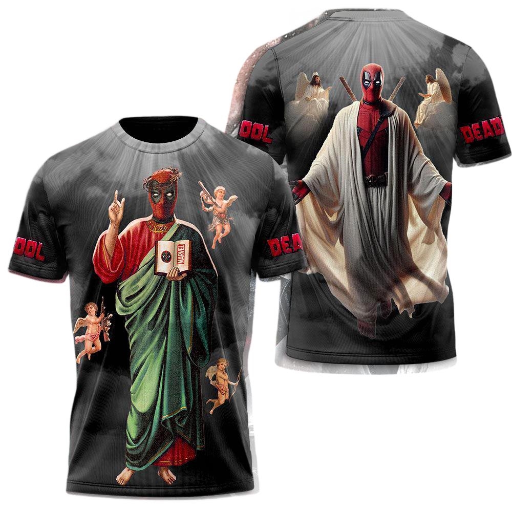 Deadpool And Wolverine I Am Marvel Jesus Design Aop T-shirt