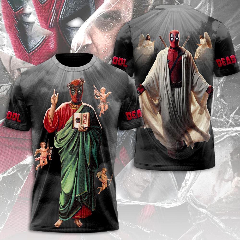 Deadpool And Wolverine I Am Marvel Jesus Design Aop T-shirt