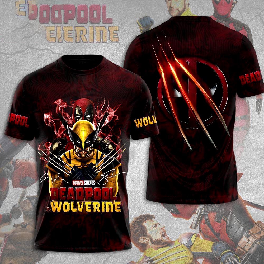 Deadpool X Wolverine Aop Signature T-shirt