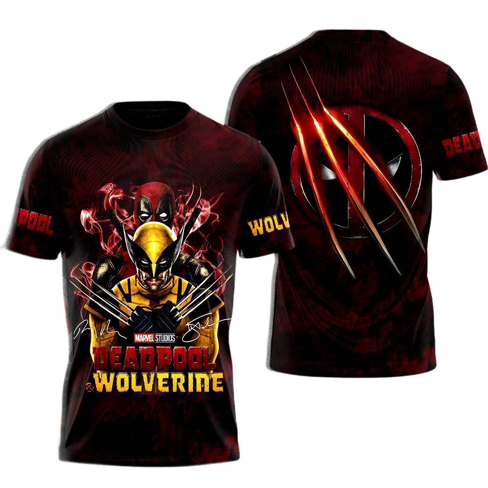 Deadpool X Wolverine Aop Signature T-shirt