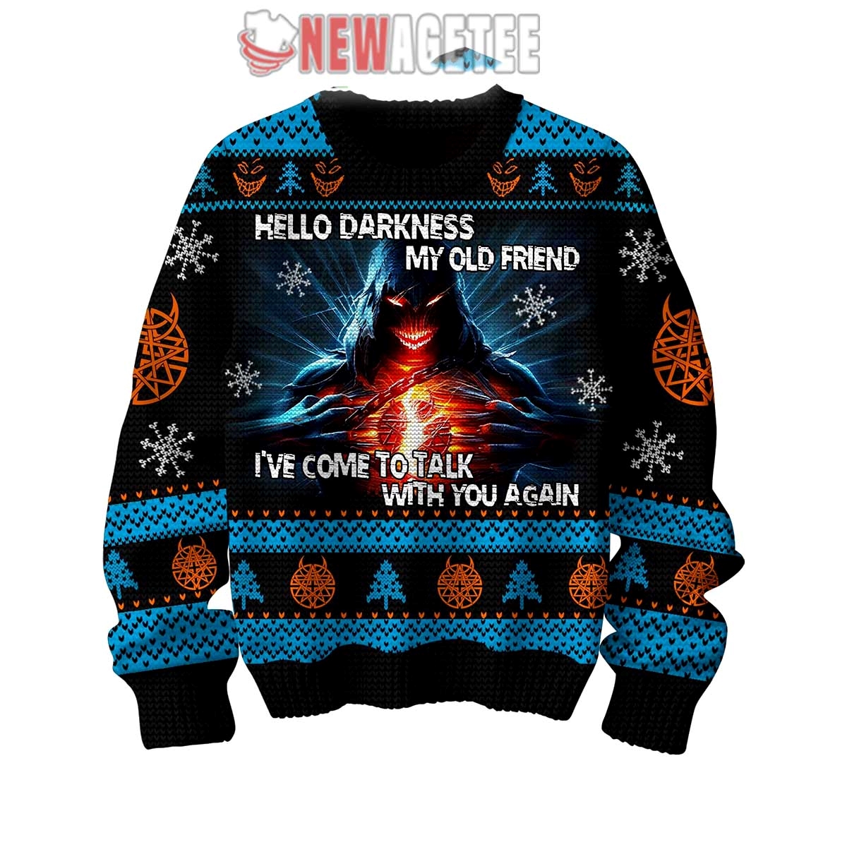 Disturbed Hell Darkness Old Friend Ugly Christmas Sweater