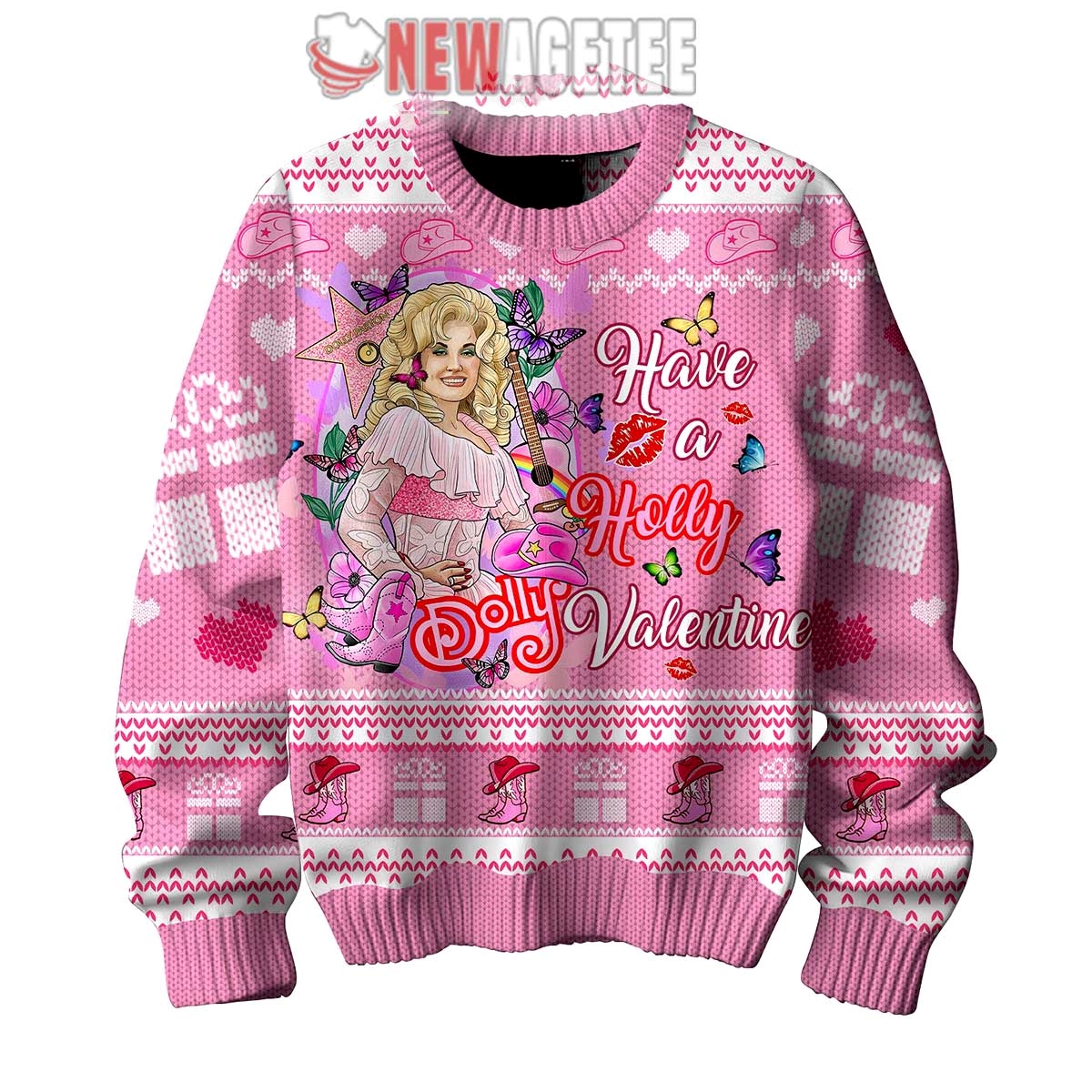 Dolly Parton Holly Dolly Valentine Ugly Christmas Sweater