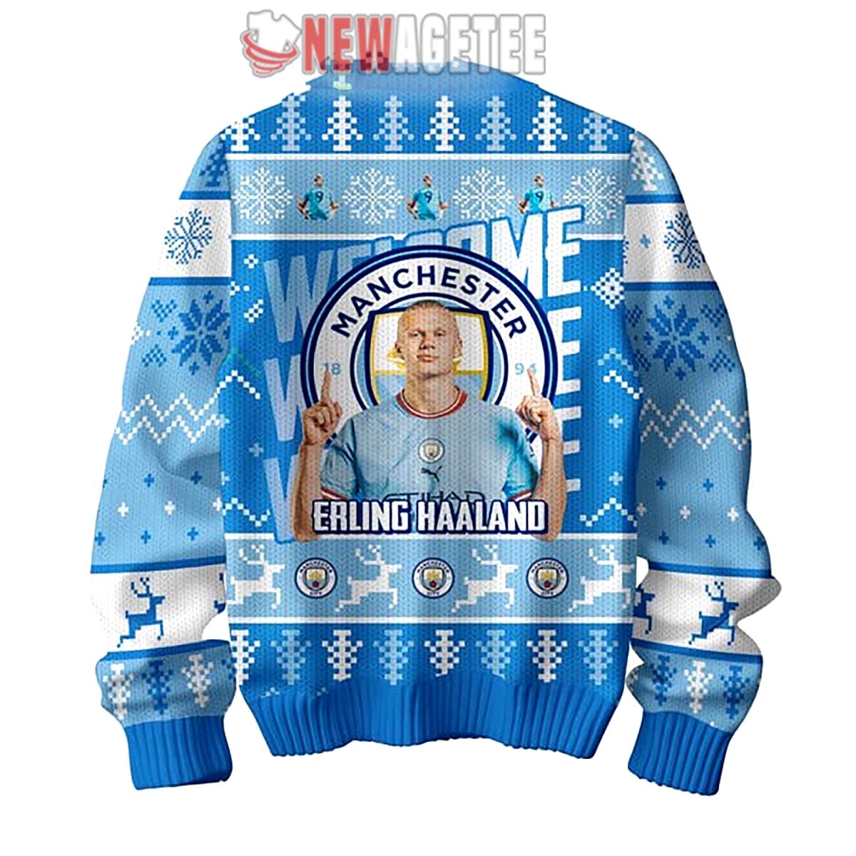 Erling Haaland Manchester City Soccer Ugly Christmas Sweater