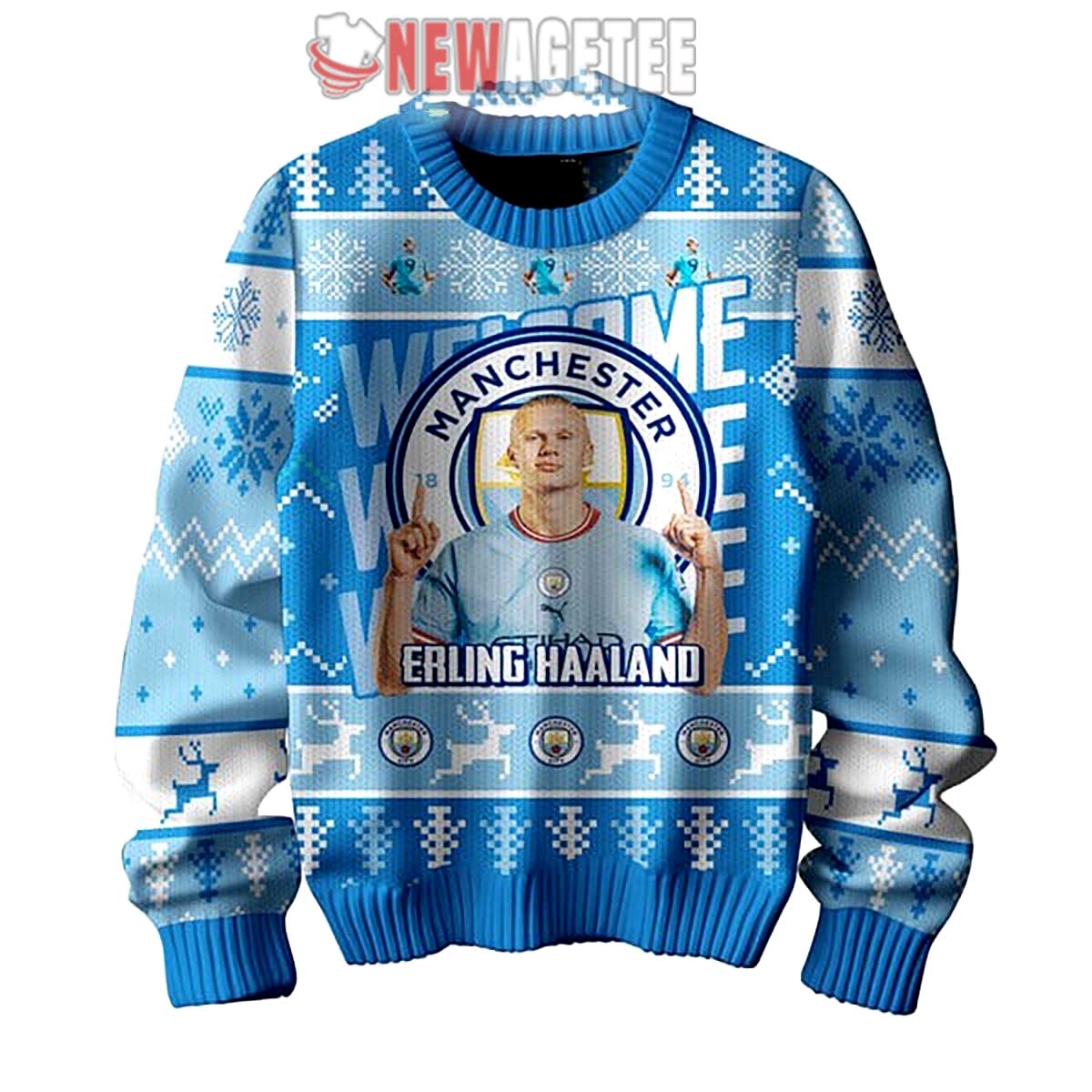 Erling Haaland Manchester City Soccer Ugly Christmas Sweater