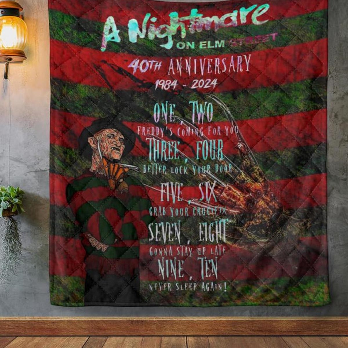 Freddy Krueger A Nightmare On Elm Street Quilt Fleece Blanket