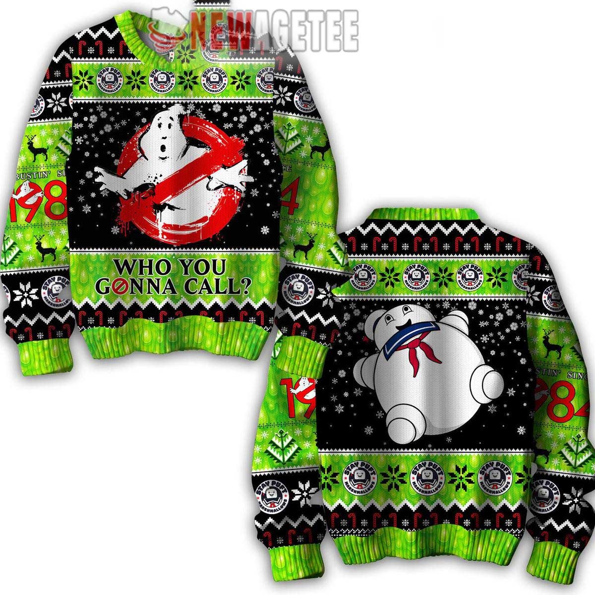Ghostbusters Who You Gonna Call Ugly Christmas Sweater