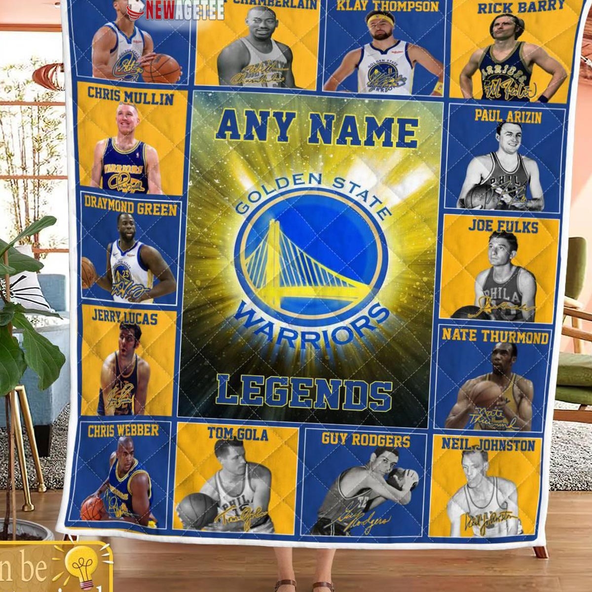Golden State Warriors Legends 2024 Team Personalized Quilt Fleece Blanket
