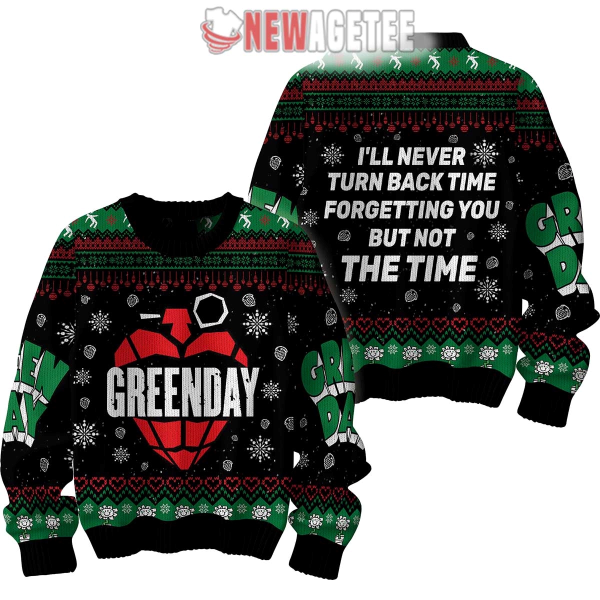 Greenday Not The Time Forgetting You Ugly Christmas Sweater