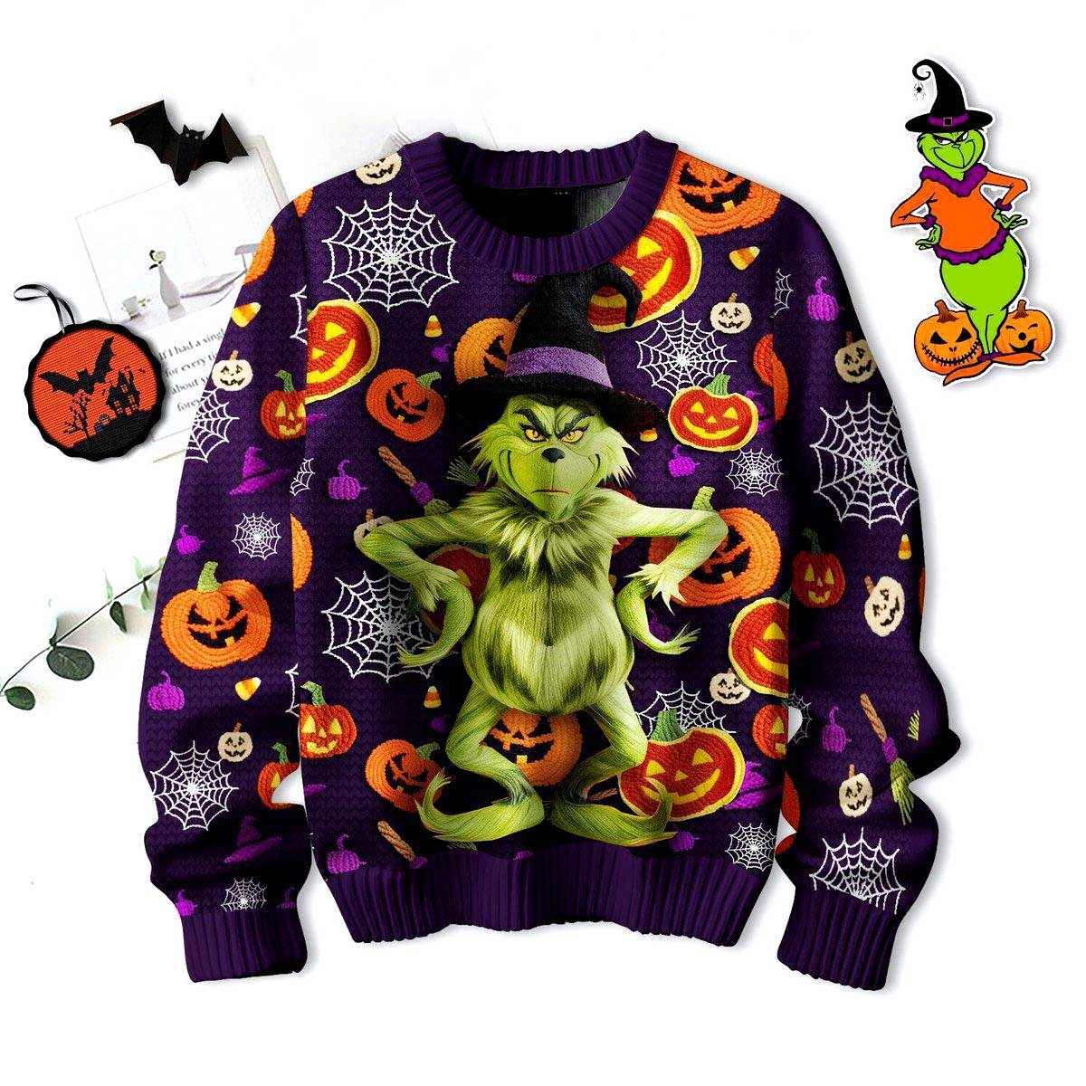 Grinch Who Steals The Halloween Night Ugly Christmas Sweater