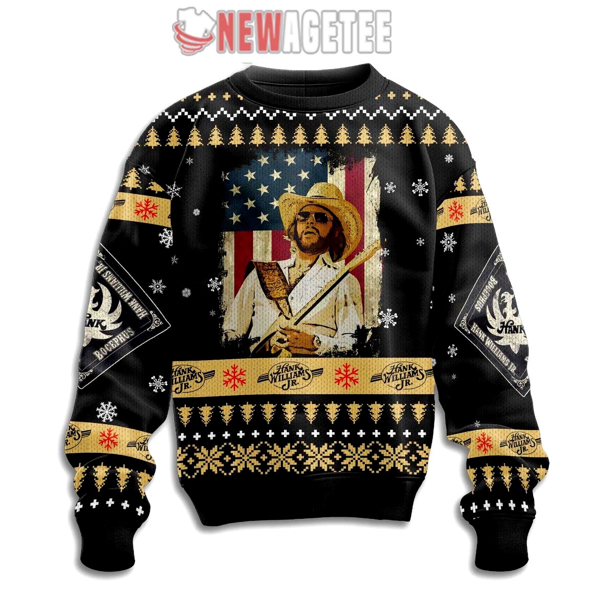 Hank Williams Jr A Country Boy Can Survive Ugly Christmas Sweater