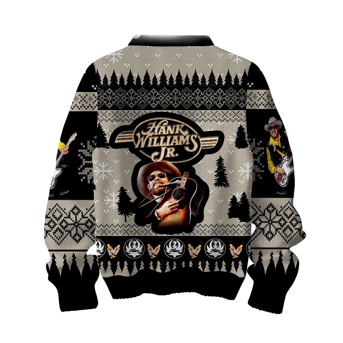 Hank Williams Jr Whiskey Bent And Hell Bound Ugly Christmas Sweater