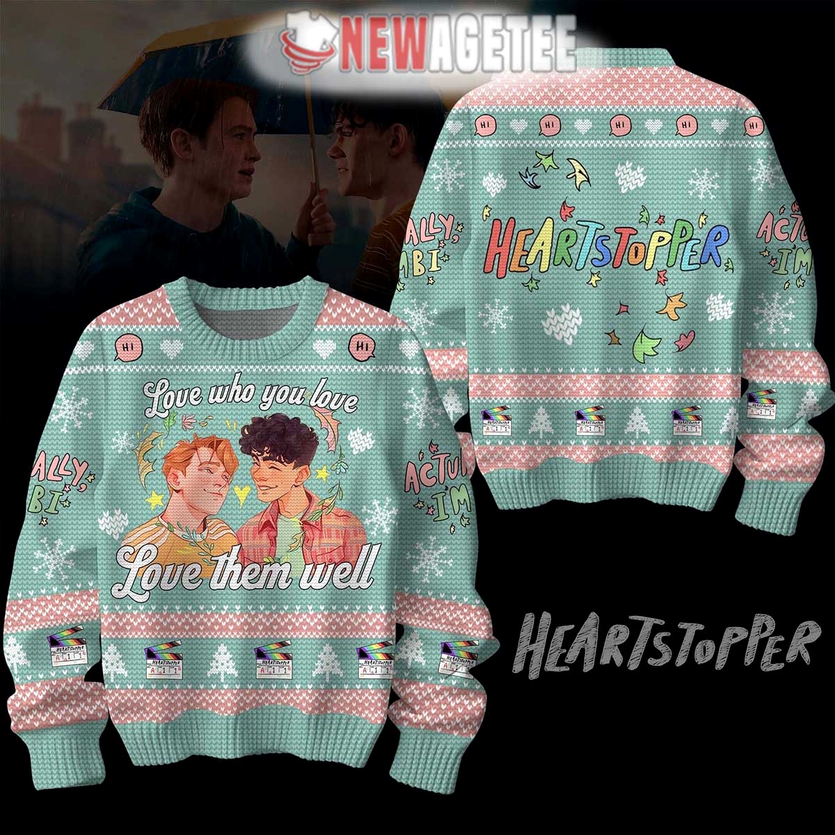Heartstopper Love Them Well Ugly Christmas Sweater