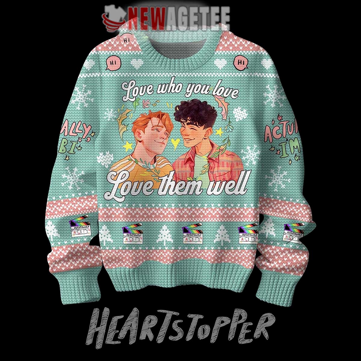 Heartstopper Love Them Well Ugly Christmas Sweater