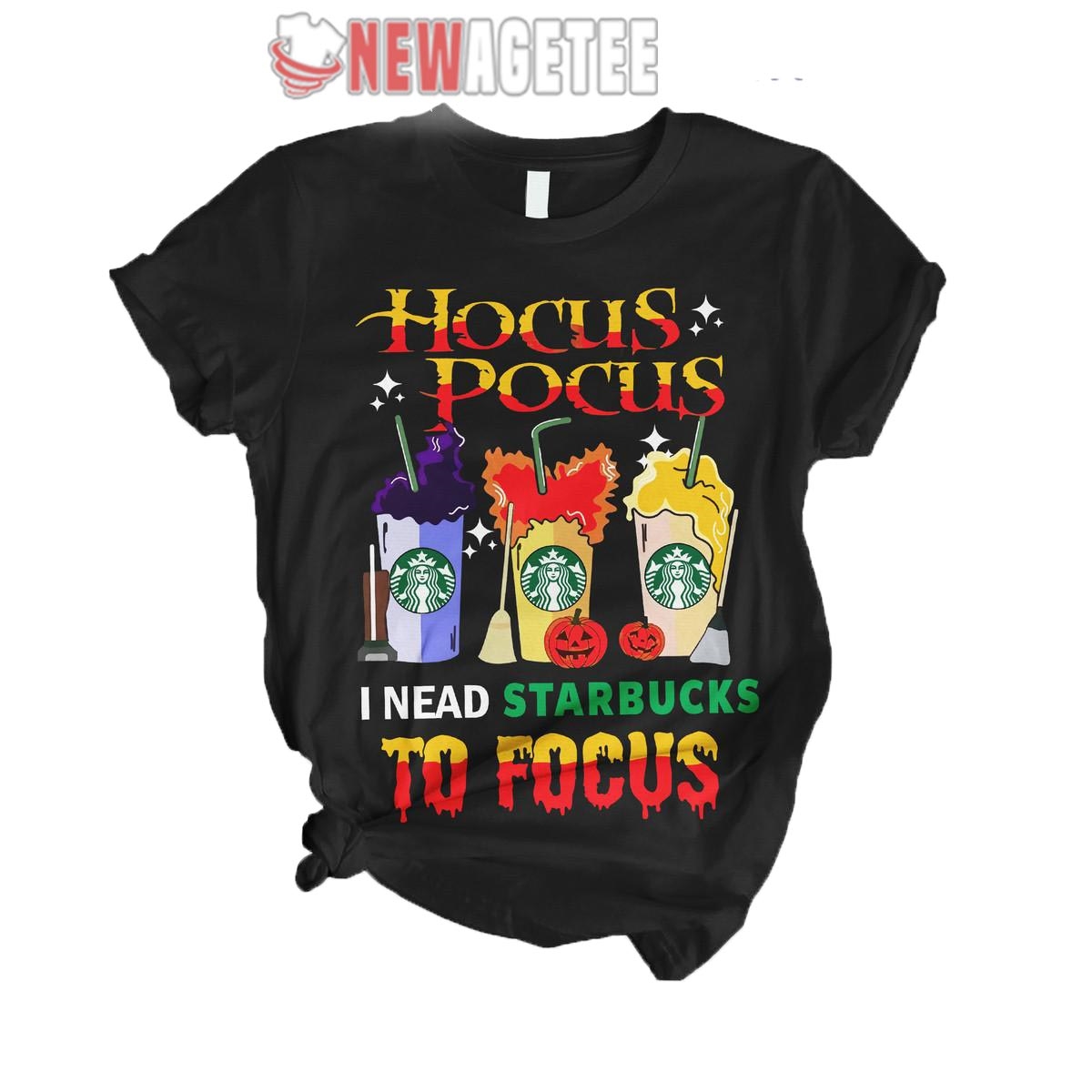 Hocus Pocus I Need Starbucks To Focus Halloween Pajamas Set
