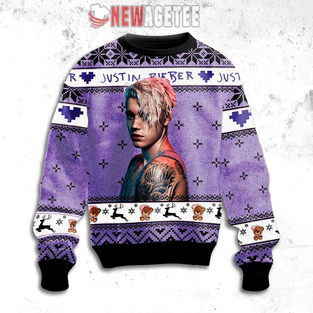 Justin Bieber Drew Ugly Christmas Sweater Justin Bieber Drew Ugly Christmas Sweater