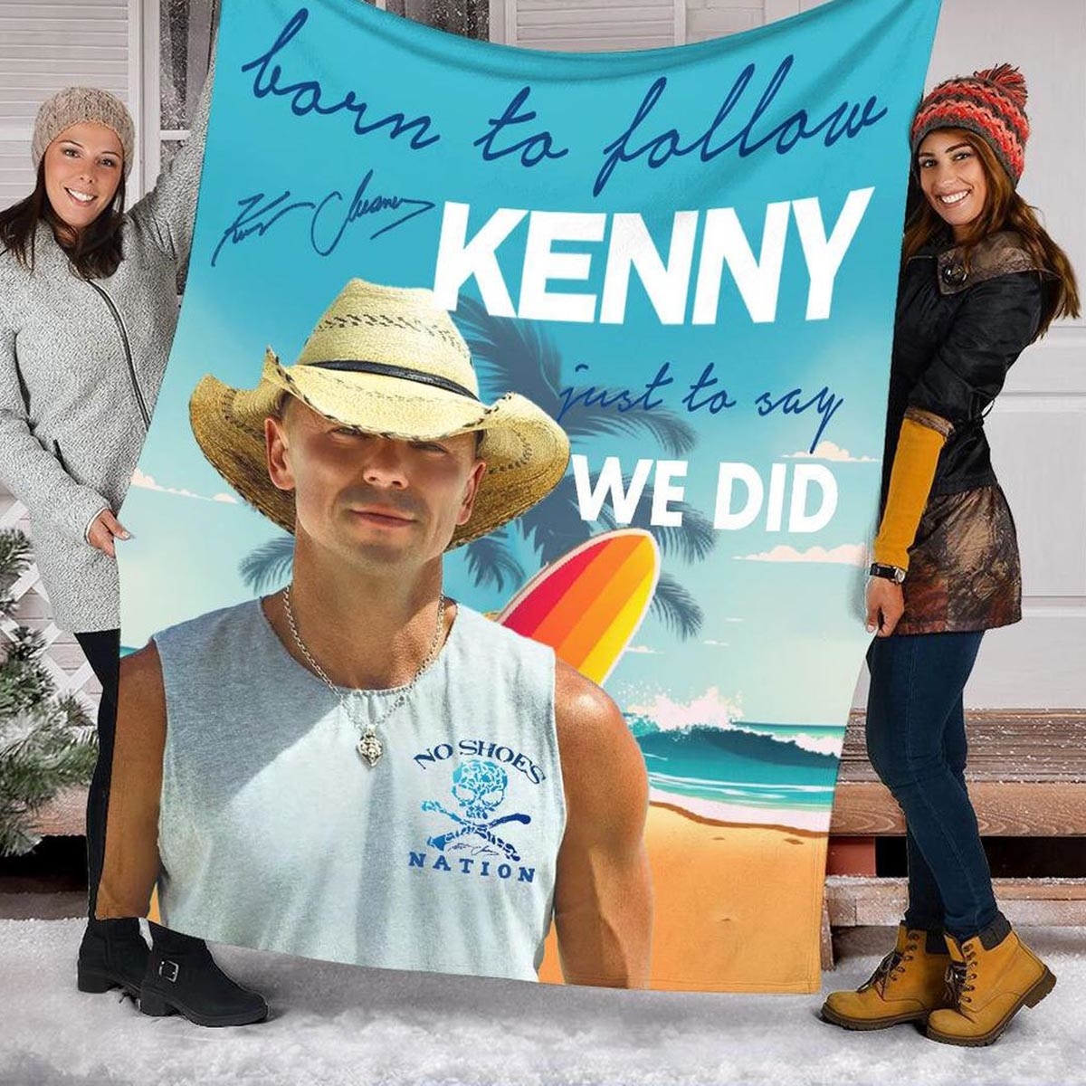 Kenny Chesney Born To Follow Kenny Quilt Fleece Blanket Kenny Chesney Born To Follow Kenny Quilt Fleece Blanket