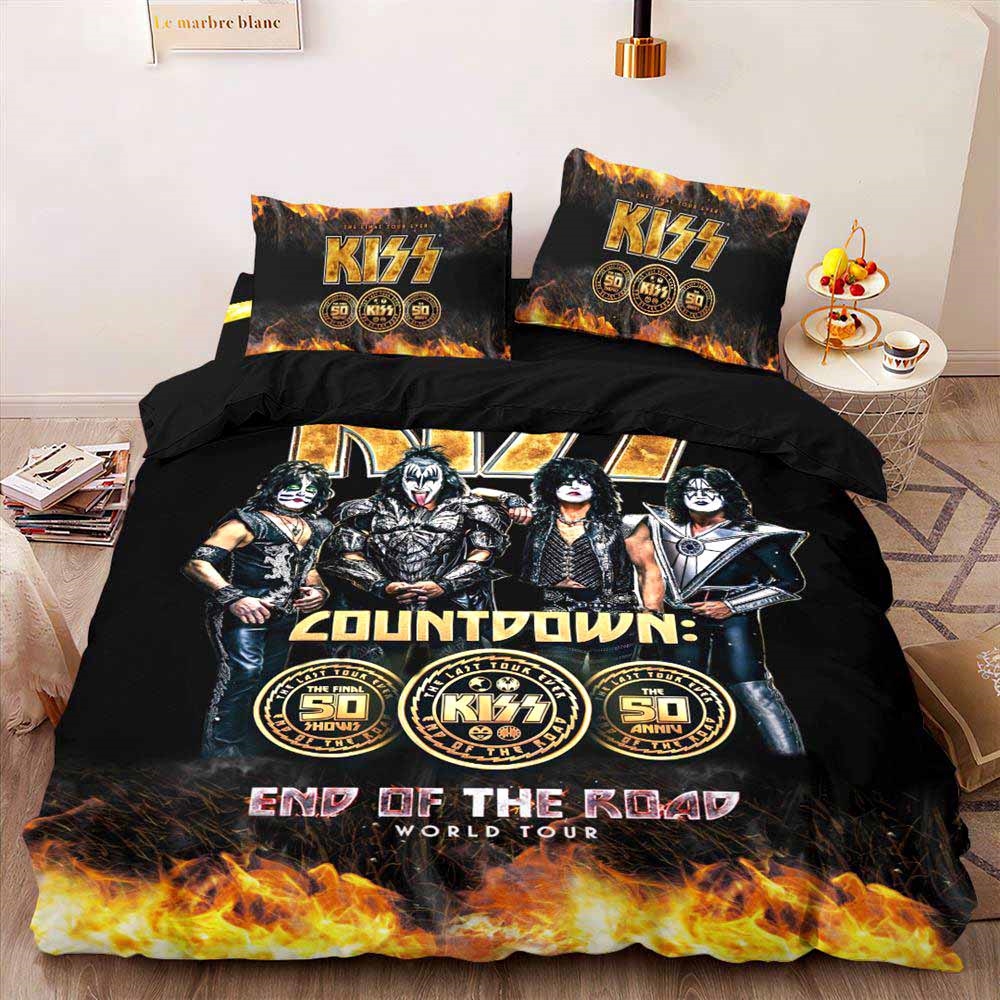 Kiss Band Bedding Set Single Rock Band Double Queen King