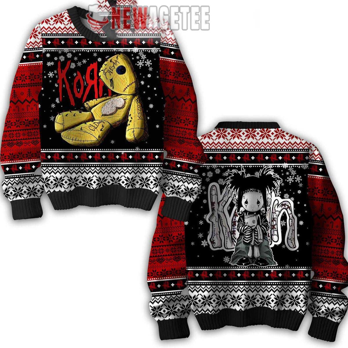Korn True Rock Falling Away From Me Ugly Christmas Sweater