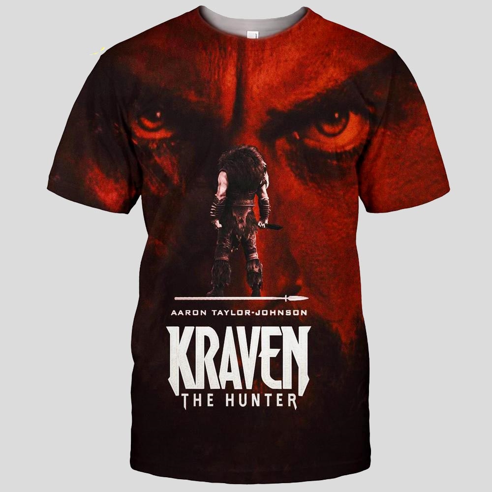 Kraven The Hunter Poster 2024 Aaron Taylor-johnson Aop T-shirt