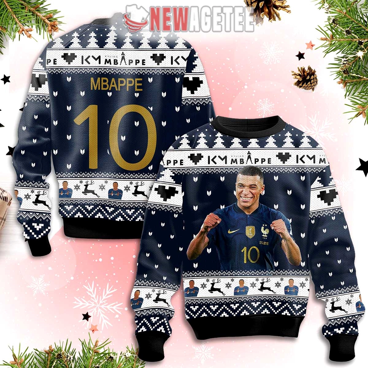 Kylian Mbappe French Football Legend Ugly Christmas Sweater