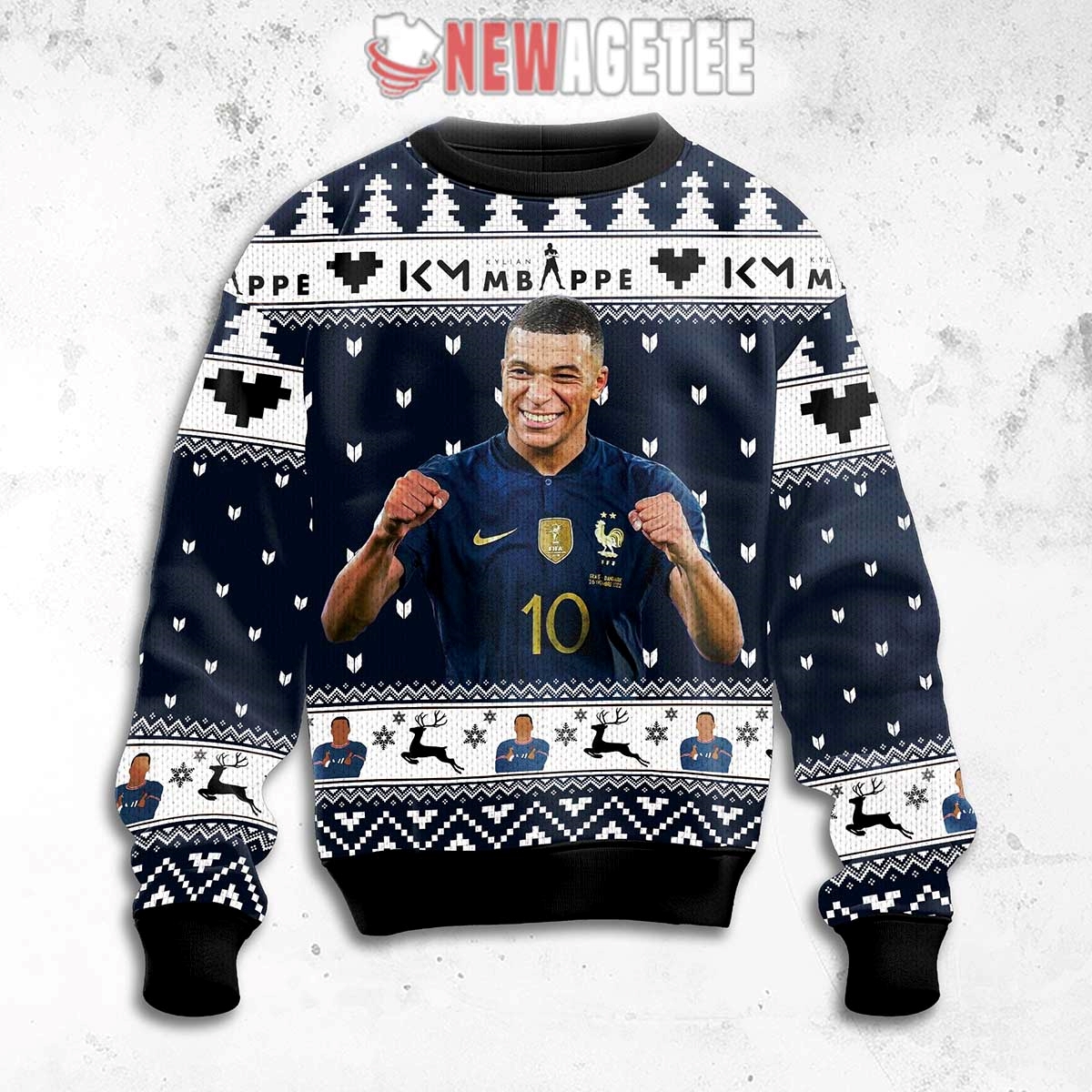 Kylian Mbappe French Football Legend Ugly Christmas Sweater Kylian Mbappe French Football Legend Ugly Christmas Sweater