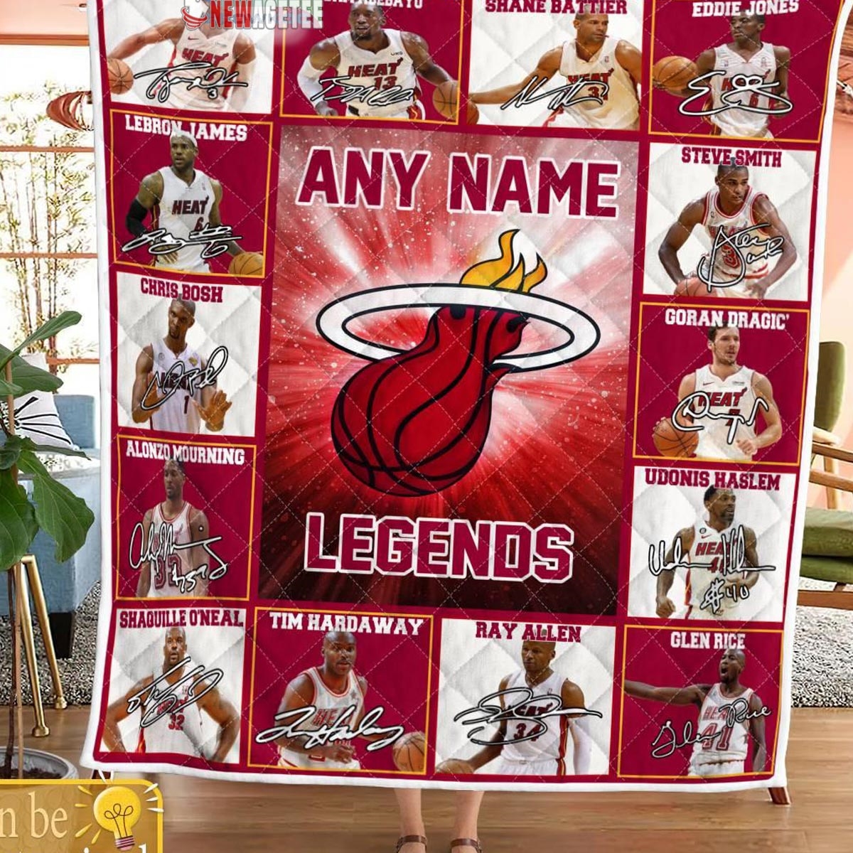 Miami Heat Legends 2024 Team Personalized Quilt Fleece Blanket