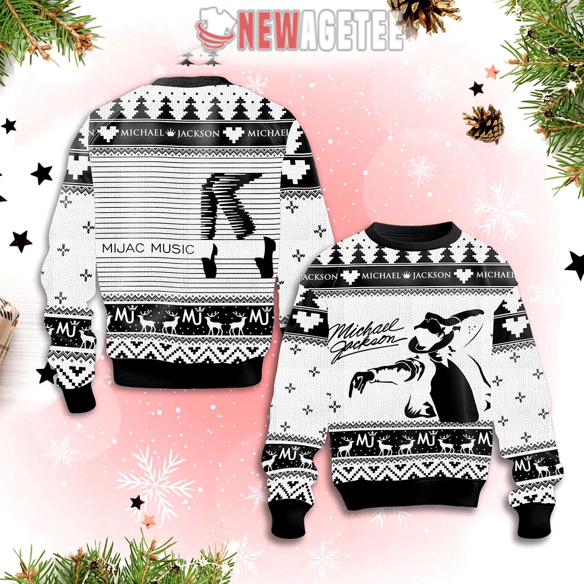 Michael Jackson Mj King Of Pop Ugly Christmas Sweater