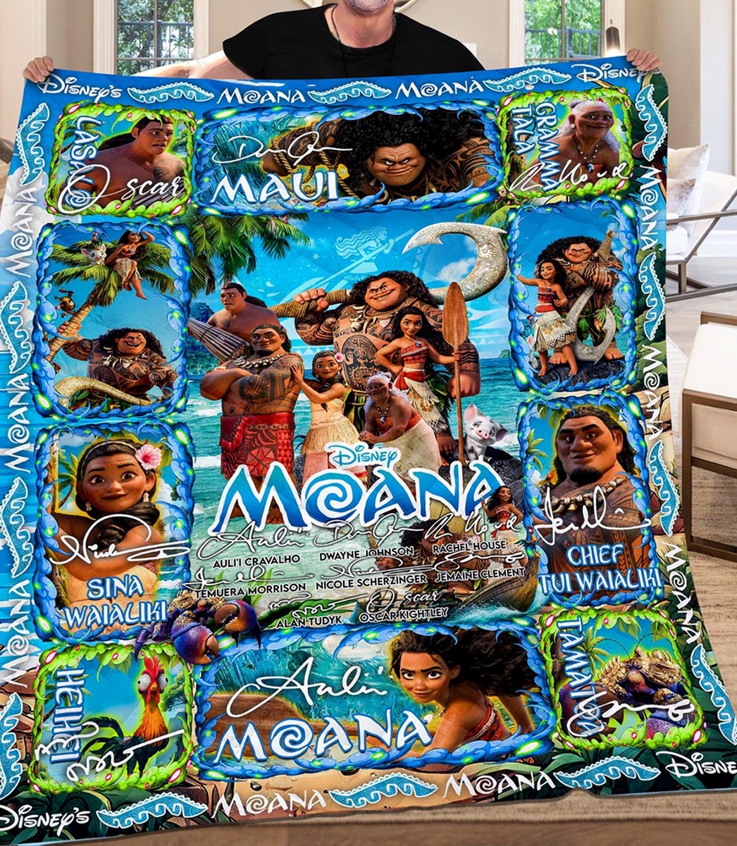 Moana Princess Disney Quilt Fleece Blanket
