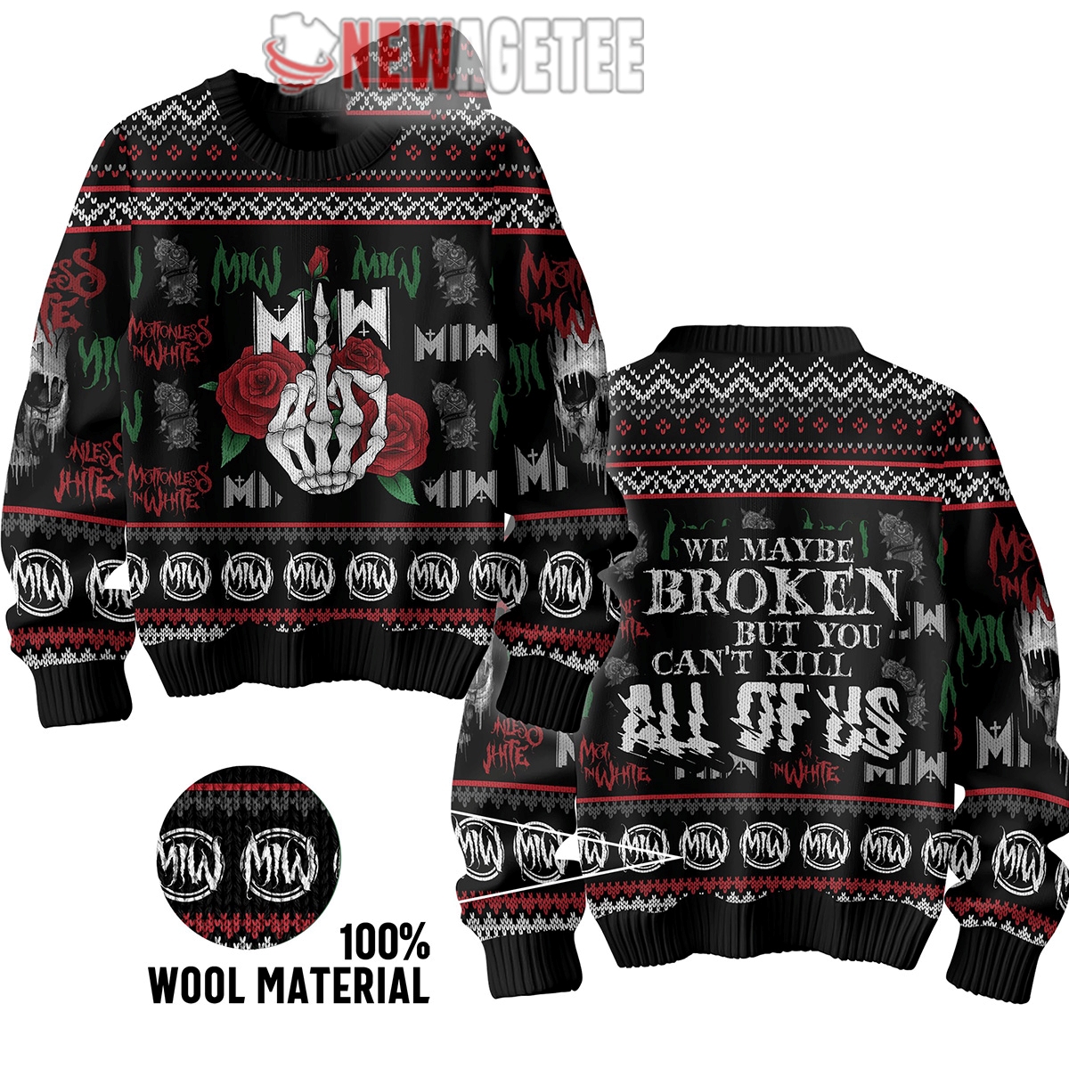 Motionless In White All Of Us Ugly Christmas Sweater