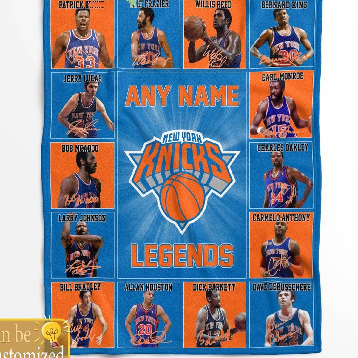 New York Knicks Legends 2024 Team Personalized Quilt Fleece Blanket