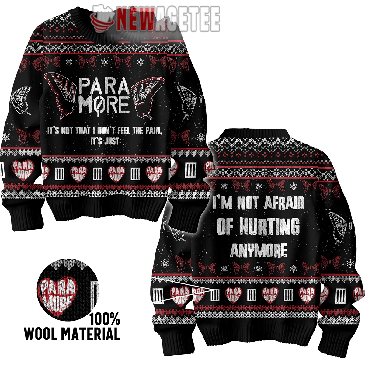 Paramore Dont Feel The Pain Ugly Christmas Sweater