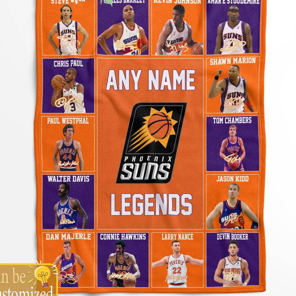 Phoenix Suns Legends 2024 Team Personalized Quilt Fleece Blanket