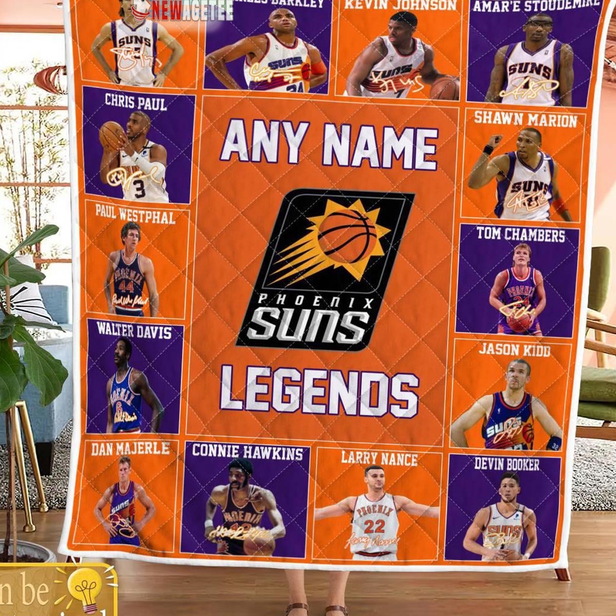 Phoenix Suns Legends 2024 Team Personalized Quilt Fleece Blanket