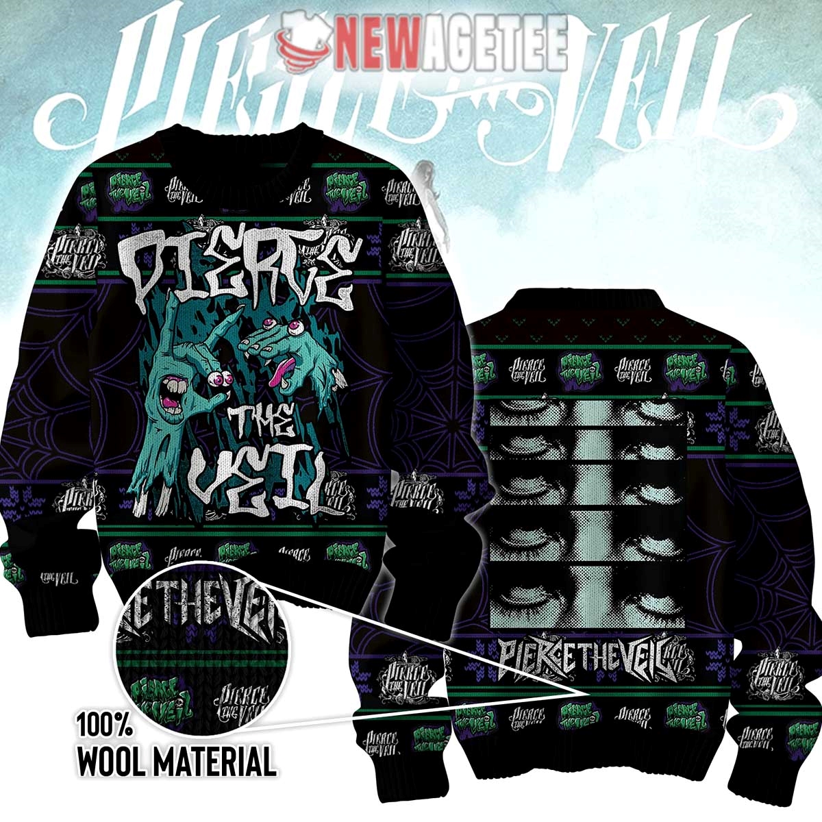 Pierce The Veil Rock Fan Ugly Christmas Sweater