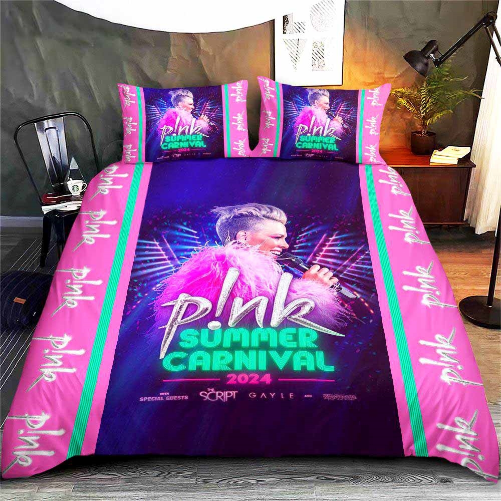 Pink Duvet Cover And Pillow Case Bedding Set
