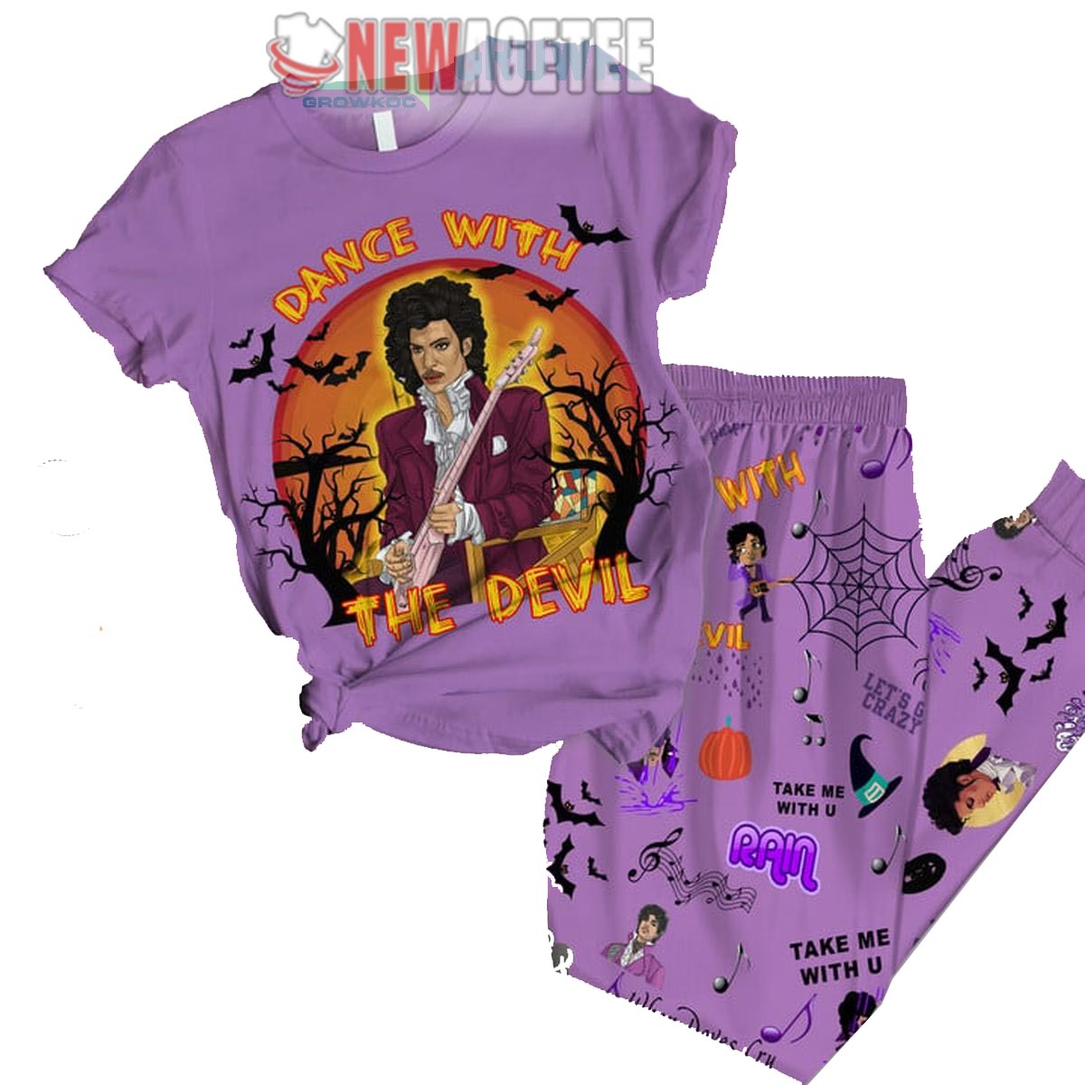 Prince Dance With The Devil Soft Fuzzy Pajamas Set