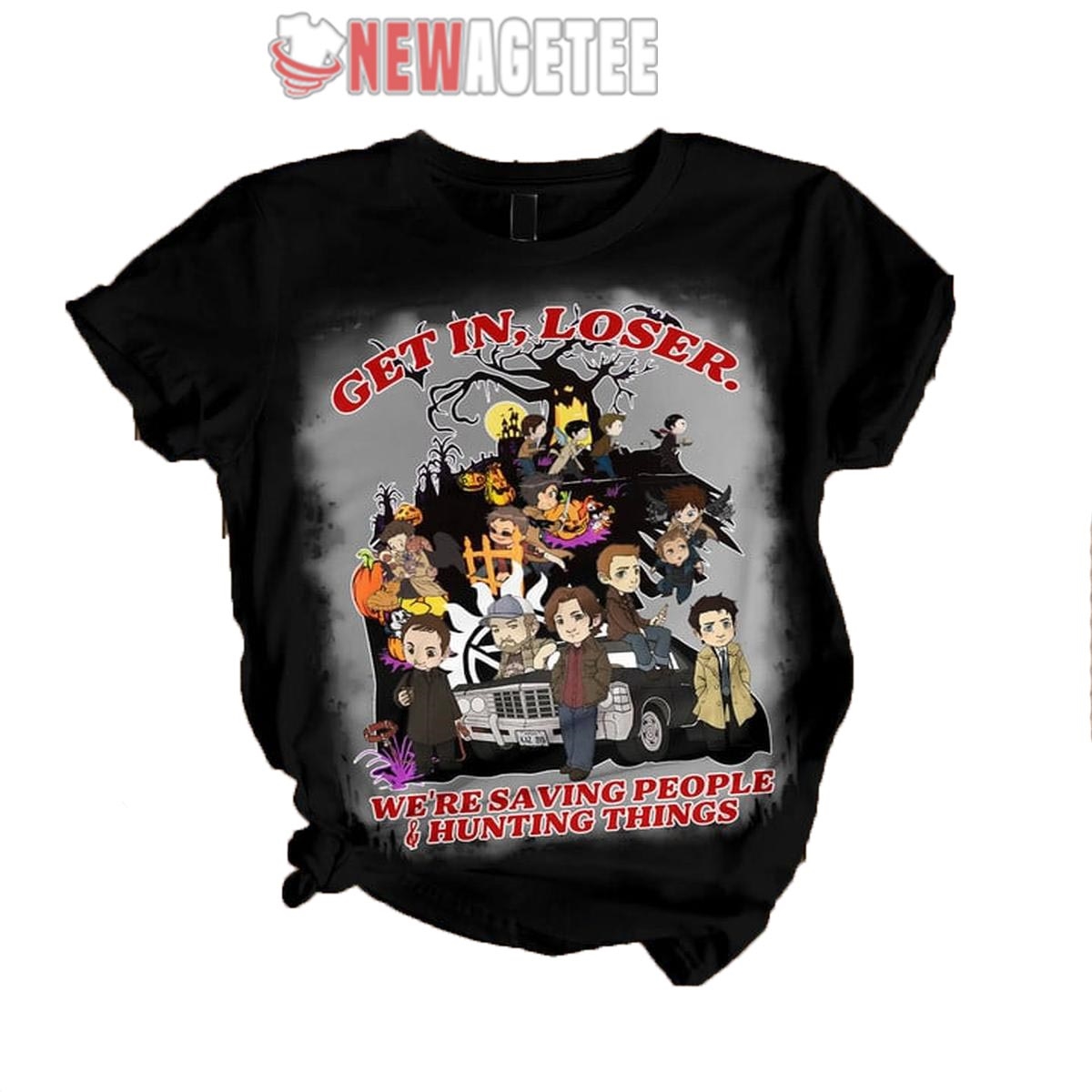 Supernatural Get In Loser Halloween Soft Fuzzy Pajamas Set Supernatural Get In Loser Halloween Soft Fuzzy Pajamas Set