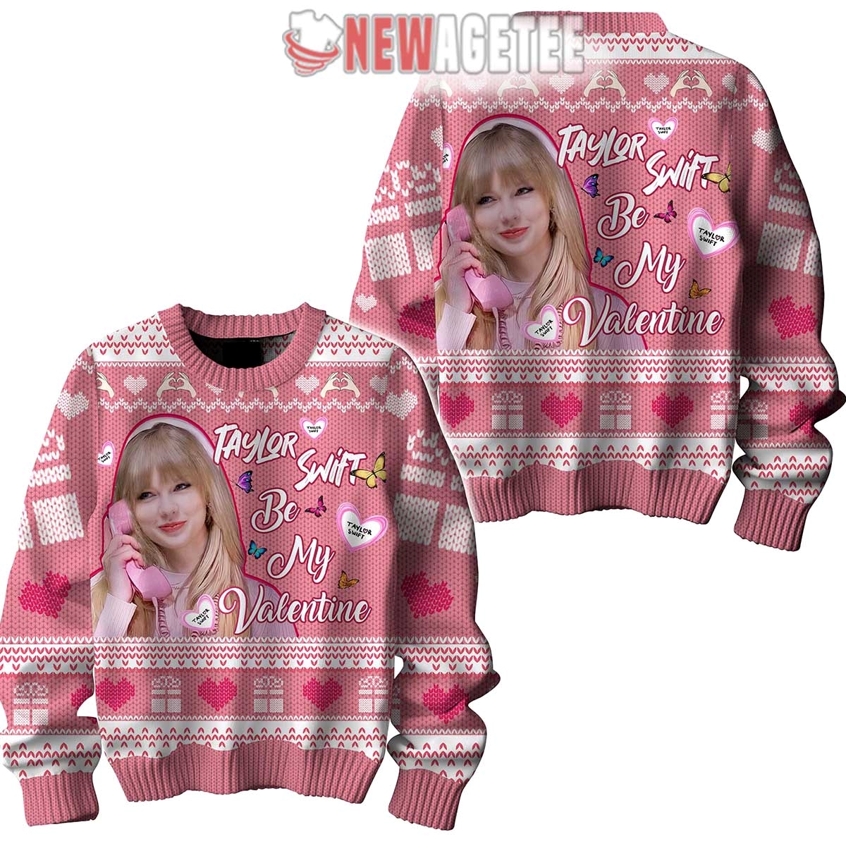 Taylor Swift Be My Valentine Ugly Christmas Sweater
