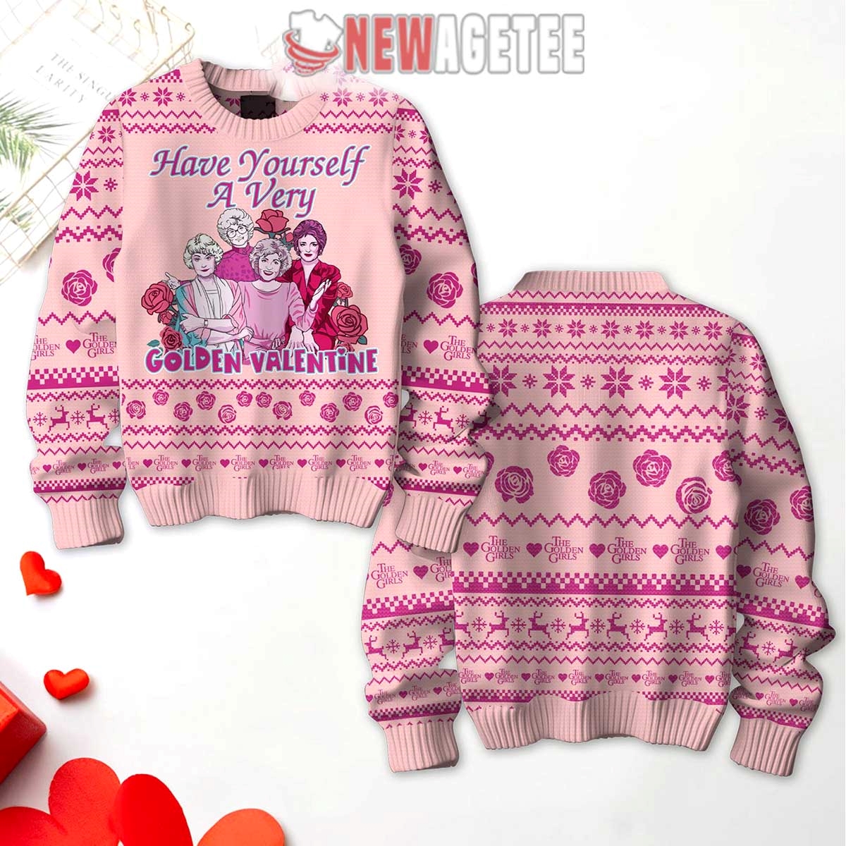 The Golden Girl Have Yourself A Golden Valentine Ugly Christmas Sweater