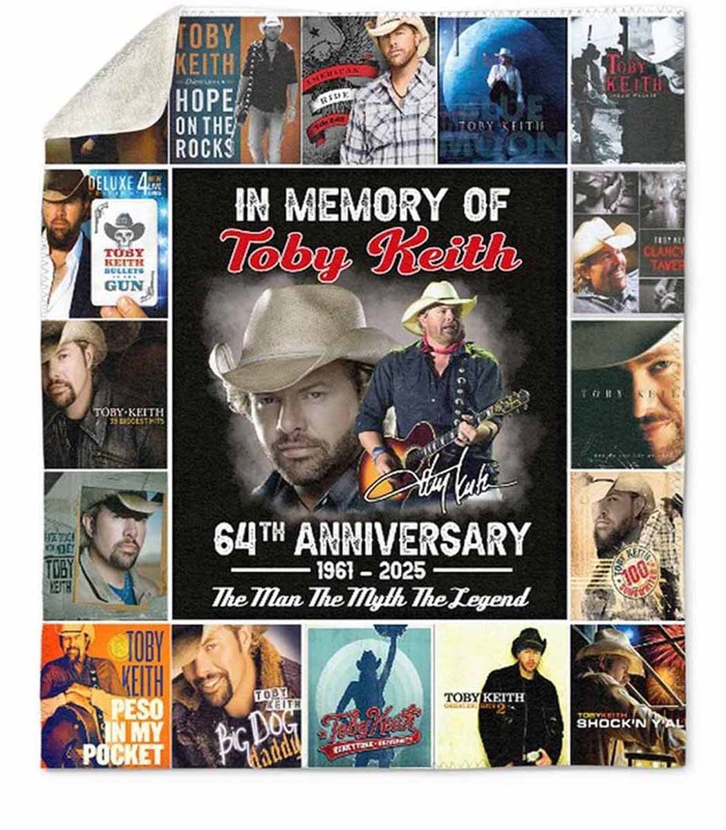 Toby Keith 1961-2025 The Man The Myth The Legend Quilt Fleece Blanket Toby Keith 1961-2025 The Man The Myth The Legend Quilt Fleece Blanket