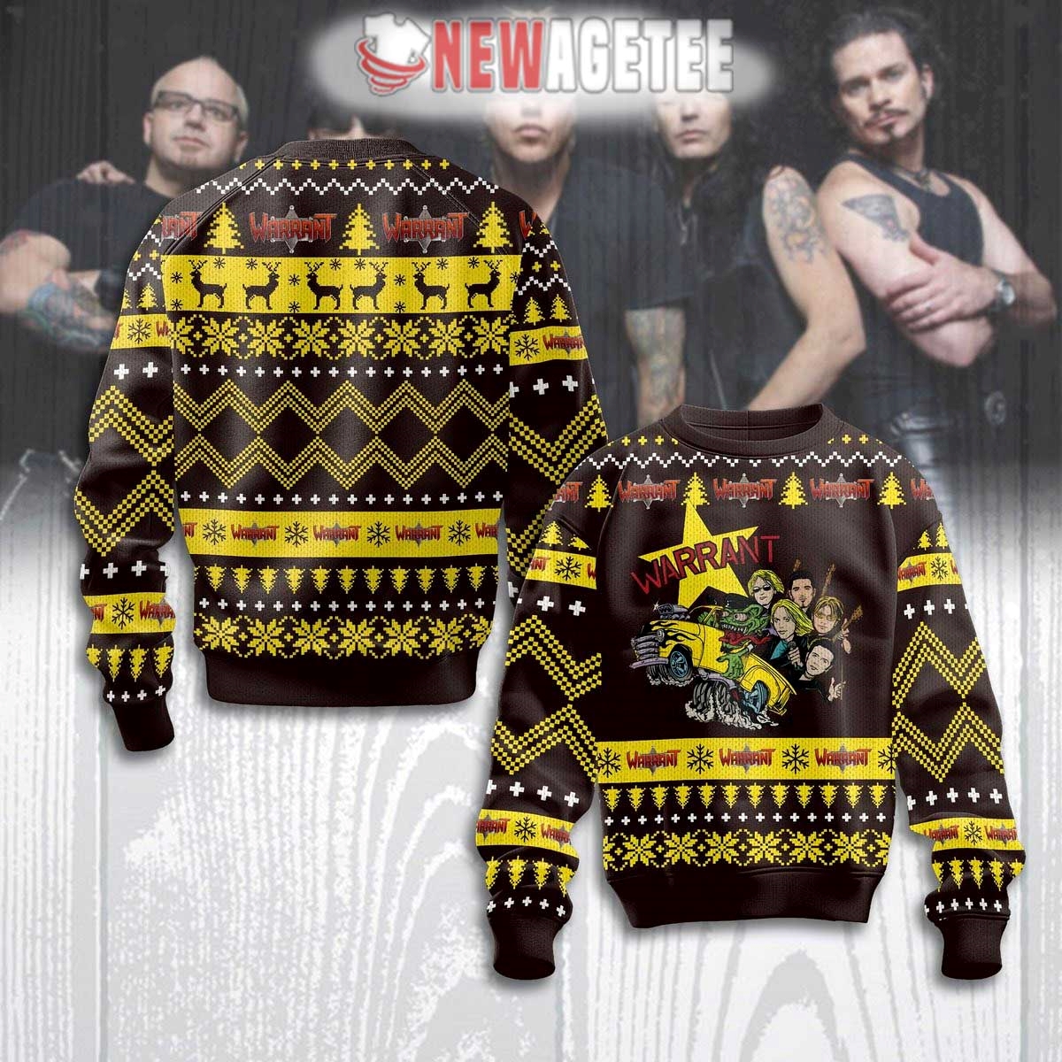 Warrant American Band Fan Ugly Christmas Sweater