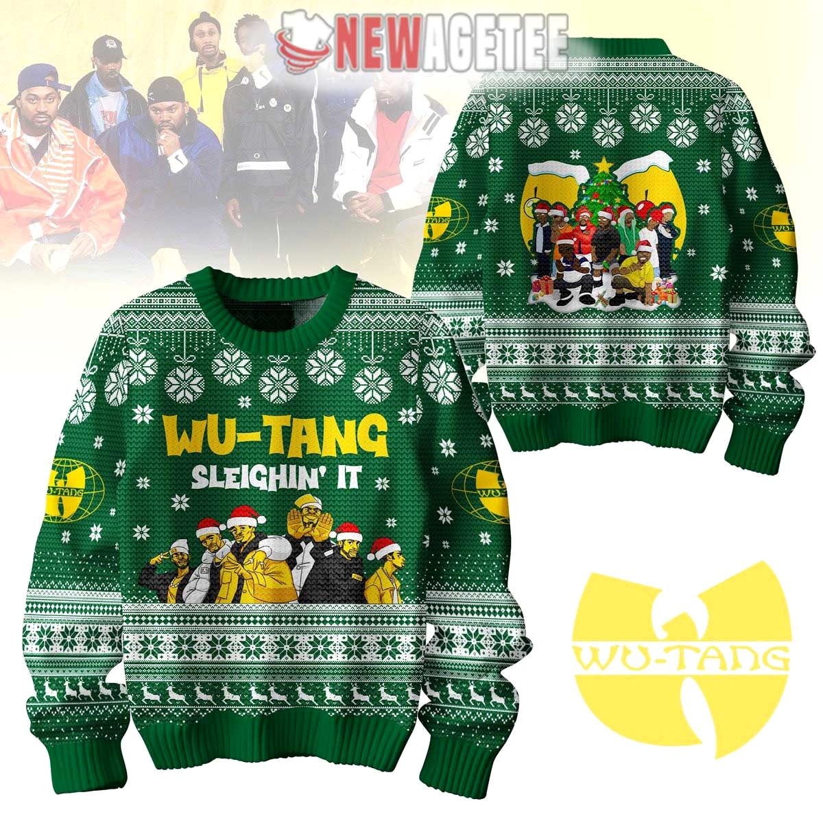 Wu-tang Clan Sleighin It Ugly Christmas Sweater