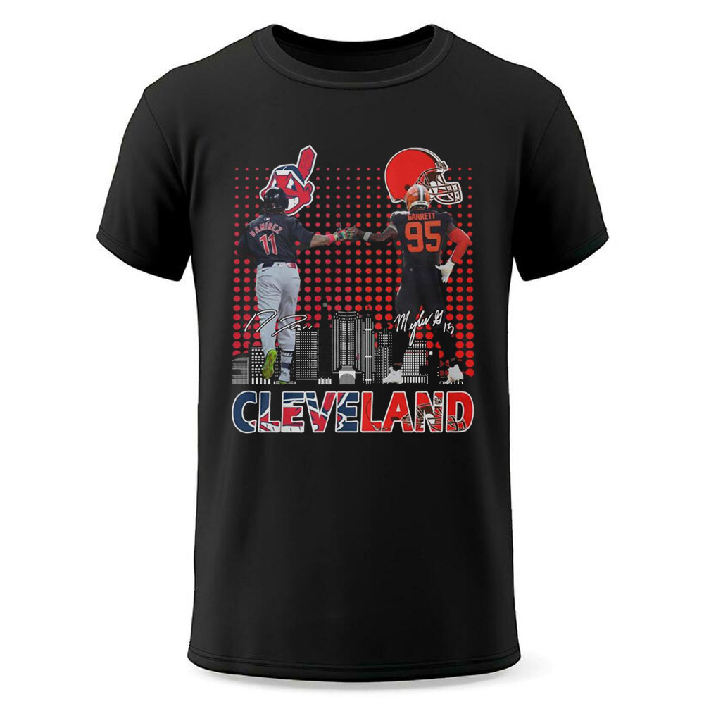 Cleveland Guardians Jose Ramirez Cleveland Browns Myles Garrett Proud Shirt Cleveland Guardians Jose Ramirez Cleveland Browns Myles Garrett Proud Shirt